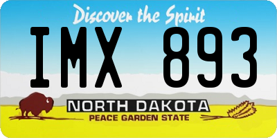 ND license plate IMX893
