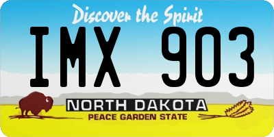 ND license plate IMX903