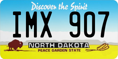 ND license plate IMX907