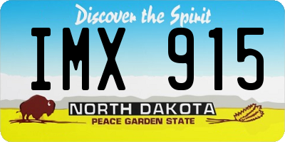 ND license plate IMX915