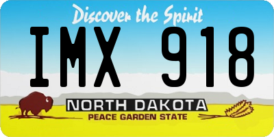 ND license plate IMX918