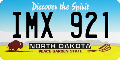 ND license plate IMX921