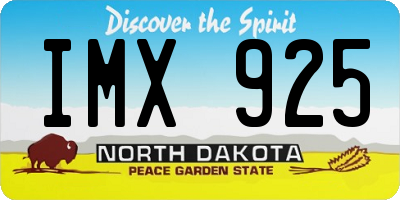 ND license plate IMX925