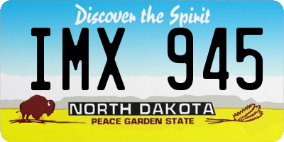 ND license plate IMX945