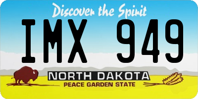 ND license plate IMX949