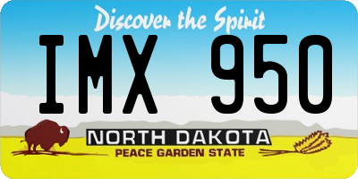 ND license plate IMX950