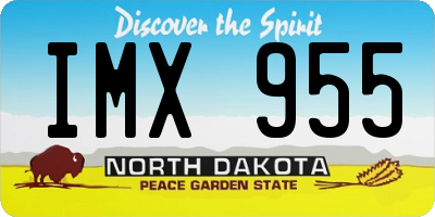 ND license plate IMX955