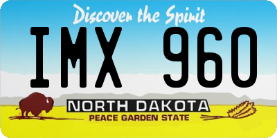 ND license plate IMX960