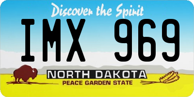 ND license plate IMX969
