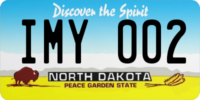 ND license plate IMY002