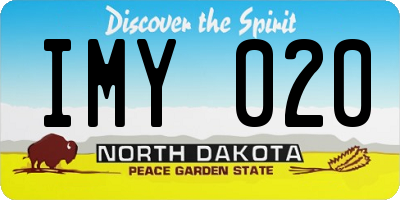 ND license plate IMY020