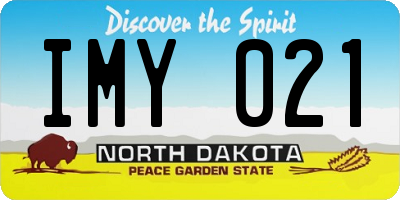 ND license plate IMY021