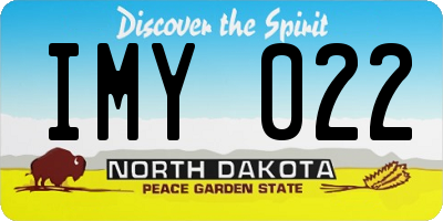 ND license plate IMY022