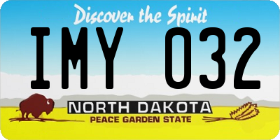 ND license plate IMY032