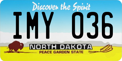 ND license plate IMY036