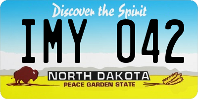 ND license plate IMY042