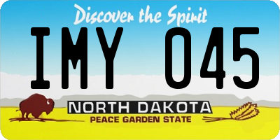 ND license plate IMY045