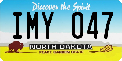 ND license plate IMY047