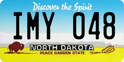 ND license plate IMY048