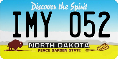 ND license plate IMY052