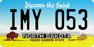 ND license plate IMY053