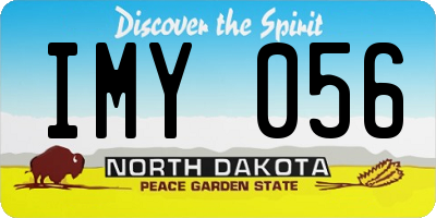 ND license plate IMY056