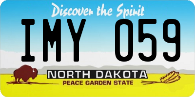 ND license plate IMY059