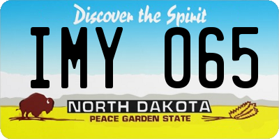 ND license plate IMY065