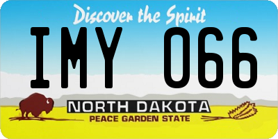ND license plate IMY066