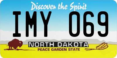 ND license plate IMY069