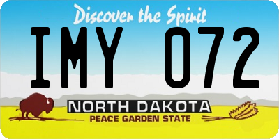 ND license plate IMY072