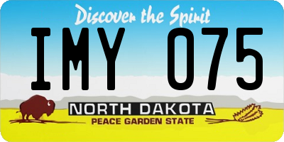 ND license plate IMY075