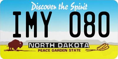 ND license plate IMY080