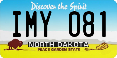 ND license plate IMY081