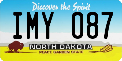 ND license plate IMY087