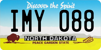 ND license plate IMY088