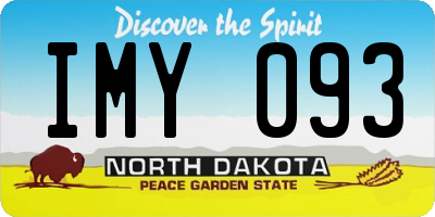 ND license plate IMY093