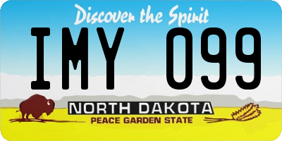 ND license plate IMY099