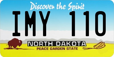 ND license plate IMY110
