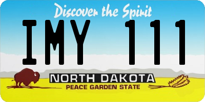 ND license plate IMY111