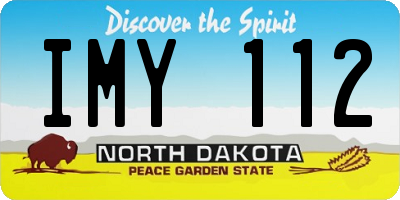 ND license plate IMY112
