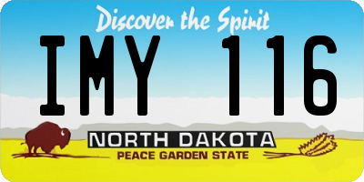 ND license plate IMY116