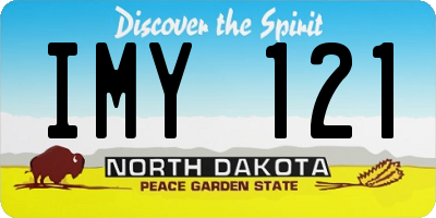 ND license plate IMY121