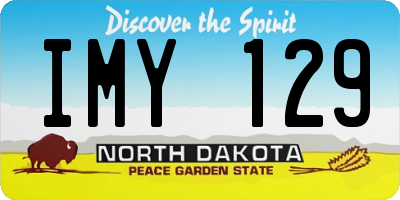 ND license plate IMY129