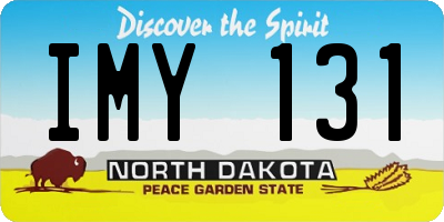 ND license plate IMY131
