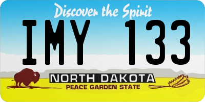 ND license plate IMY133