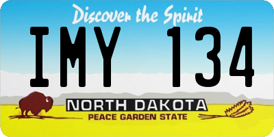 ND license plate IMY134