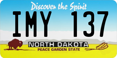 ND license plate IMY137