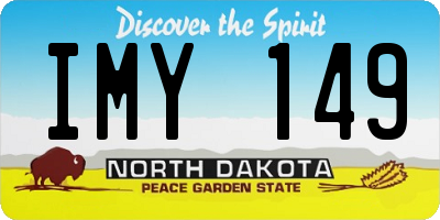 ND license plate IMY149
