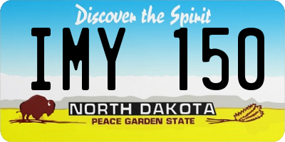 ND license plate IMY150